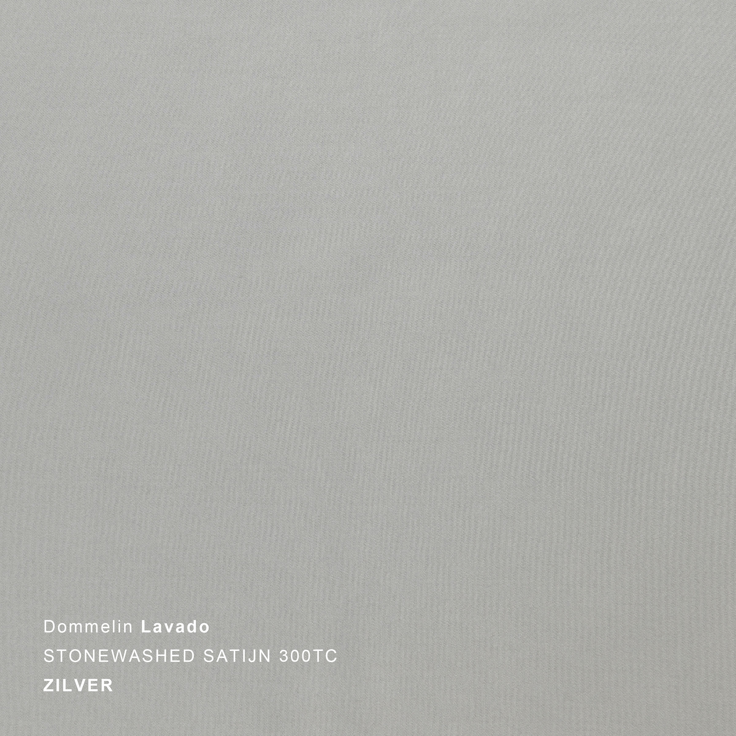 Dommelin Dekbedovertrekset Lavado Stonewashed Satijn 300TC Zilver