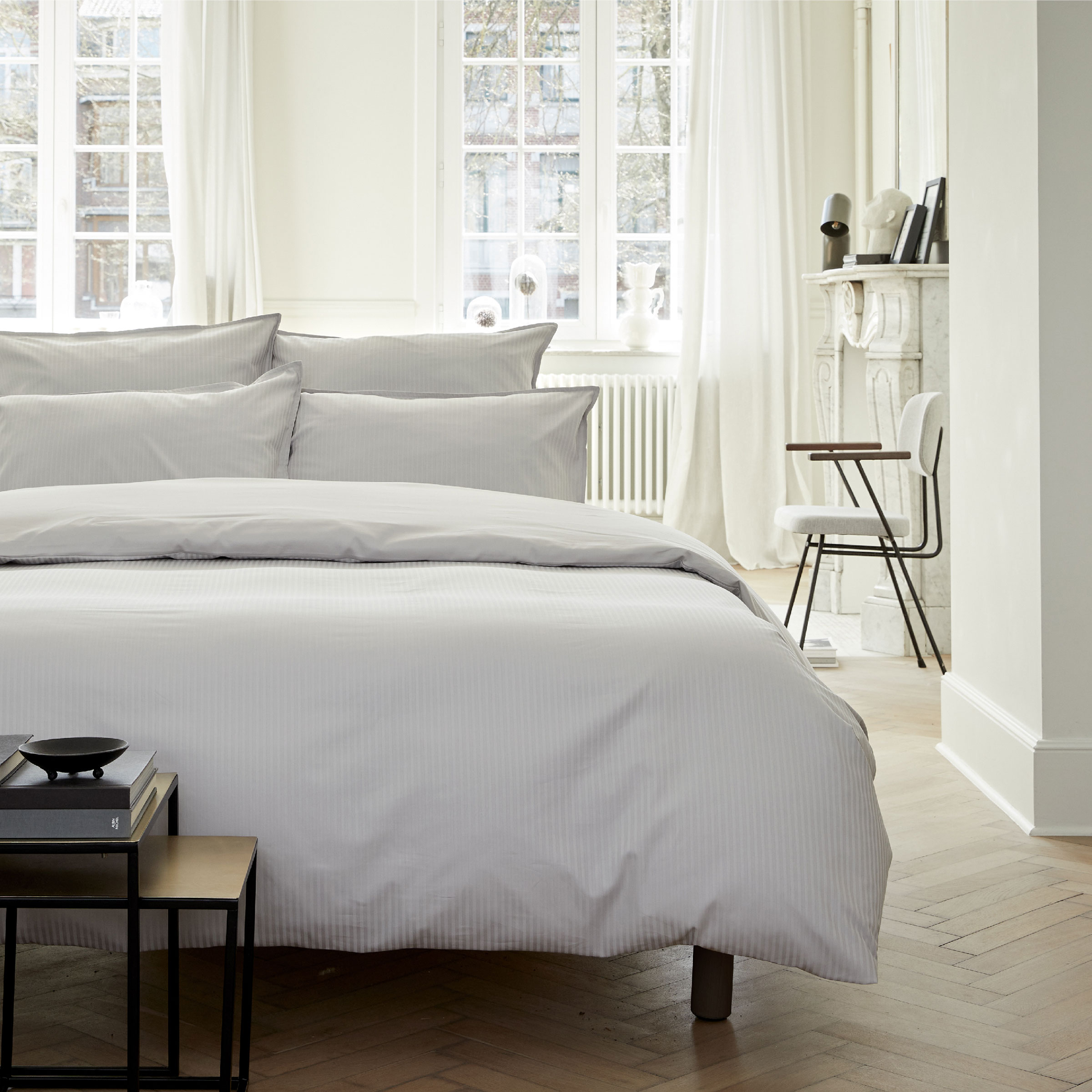 Essix Dekbedovertrek Set Grand Hotel Jacquard Satijn 300TC Argent 