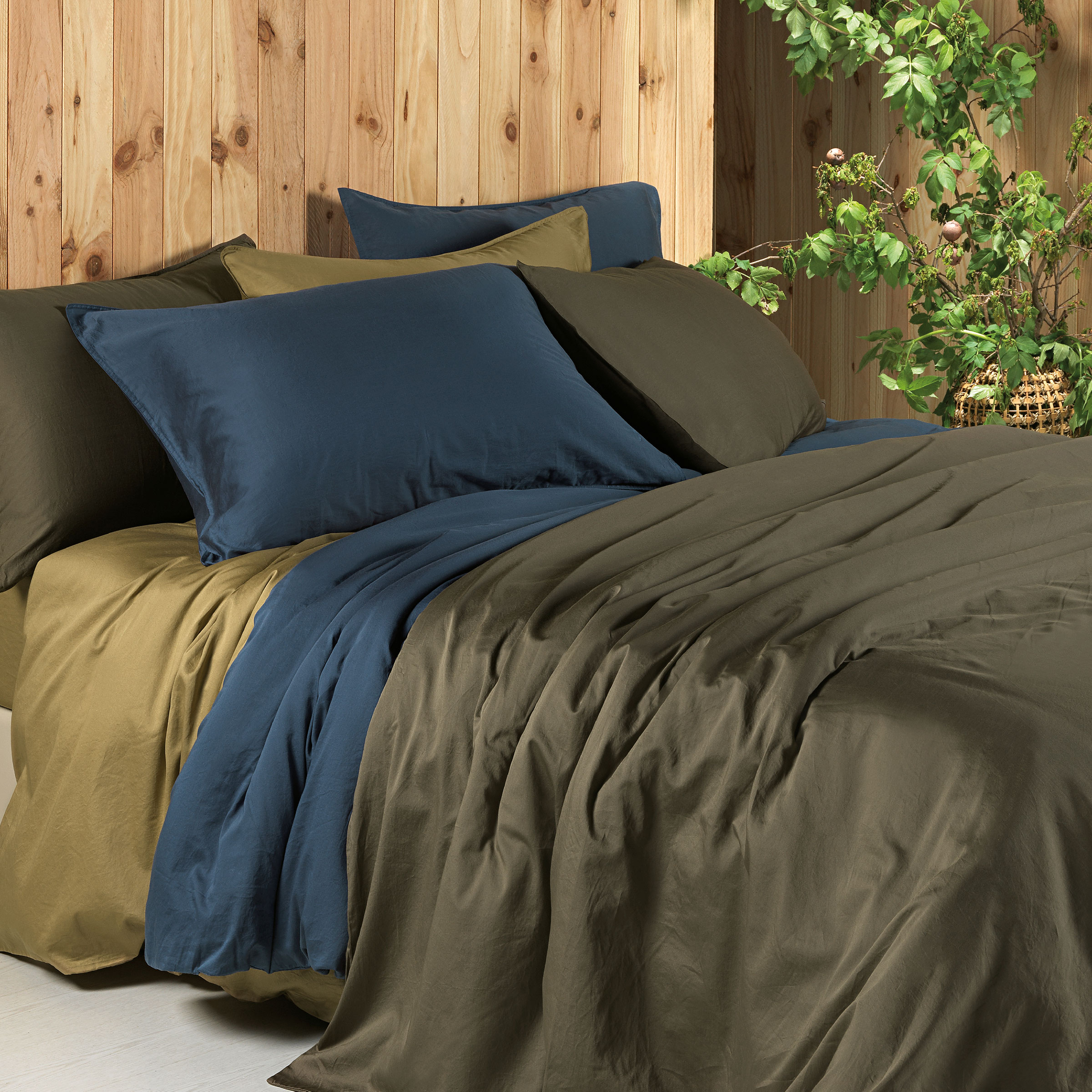 Dommelin Dekbedovertrekset Lavado Stonewashed Satijn 300TC Leem