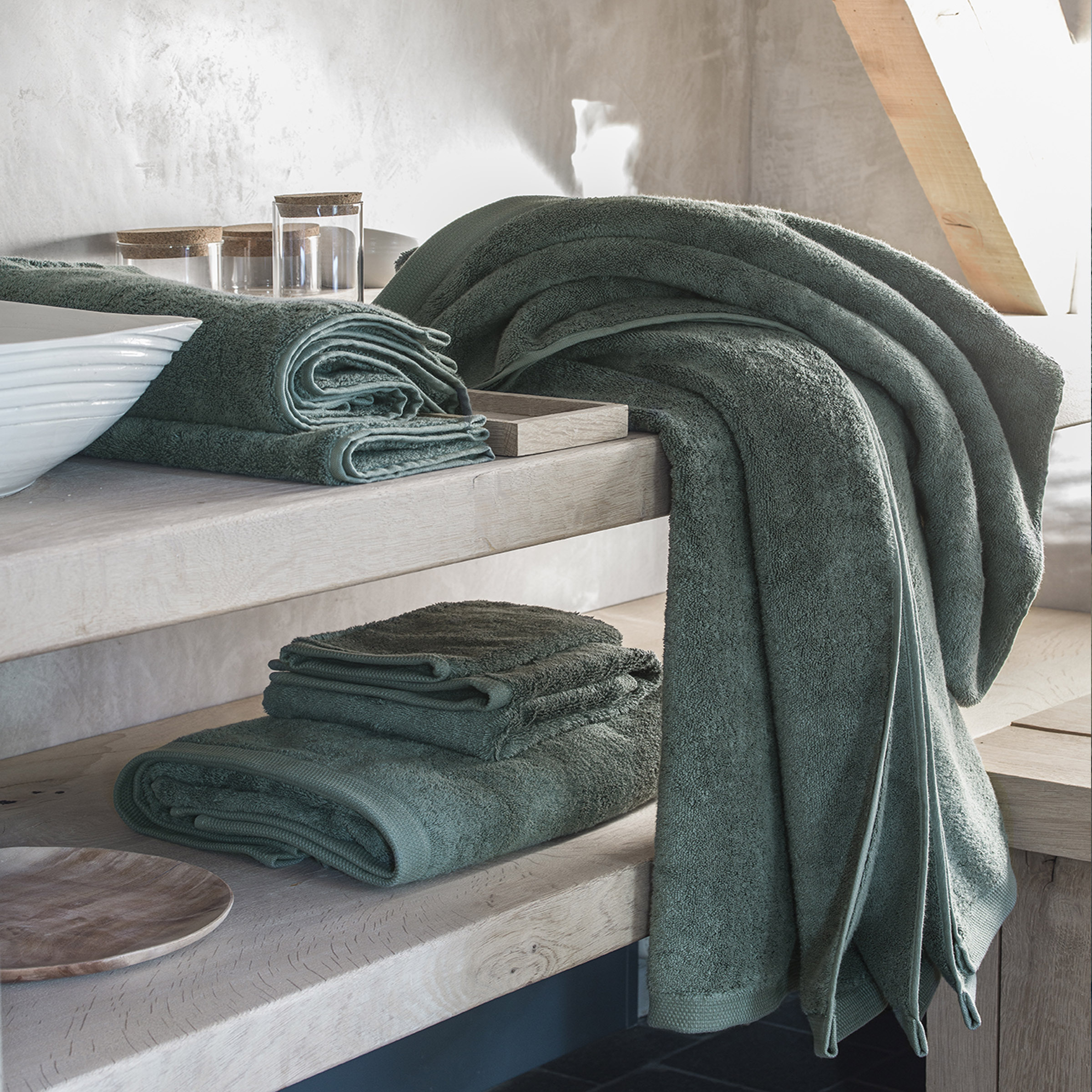 Alexandre Turpault Gezichtsdoekje Essentiel Organic Katoen 650 gr/m2 Maki 30 x 30 cm