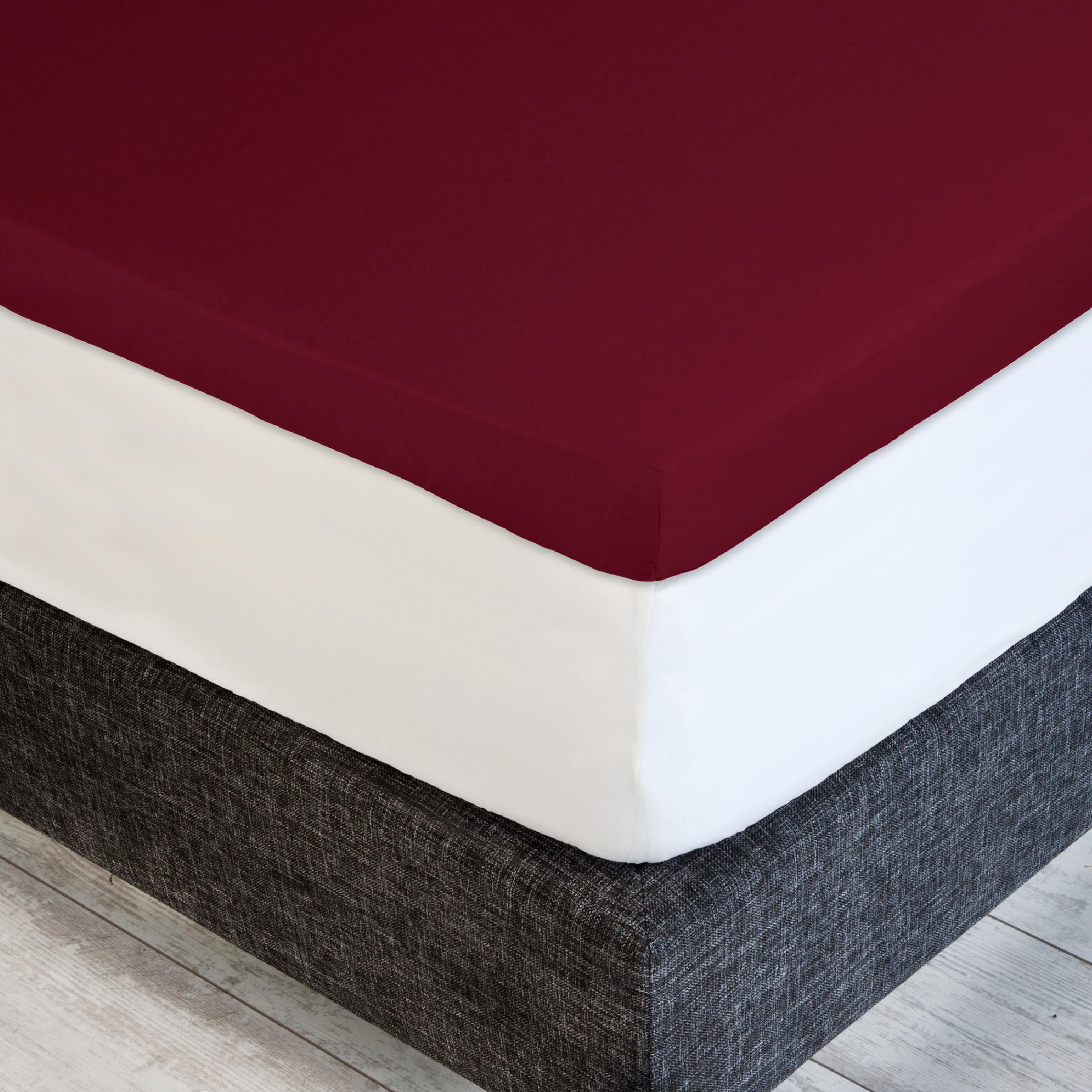 Dommelin Dubbel Split Topper Hoeslaken Percal 200TC Rosso