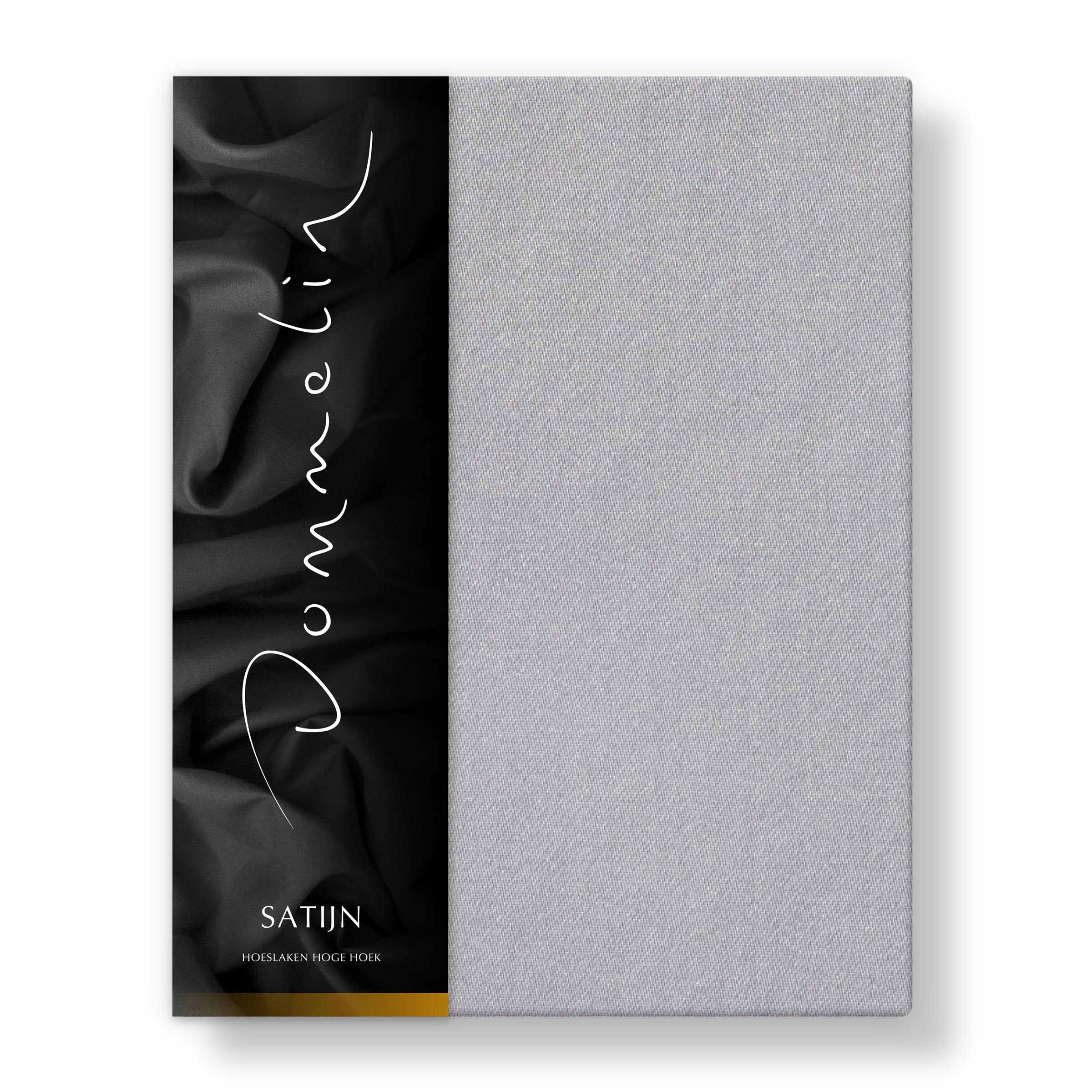 Dommelin Hoeslaken Hoge Hoek Satijn 300TC Muisgrijs