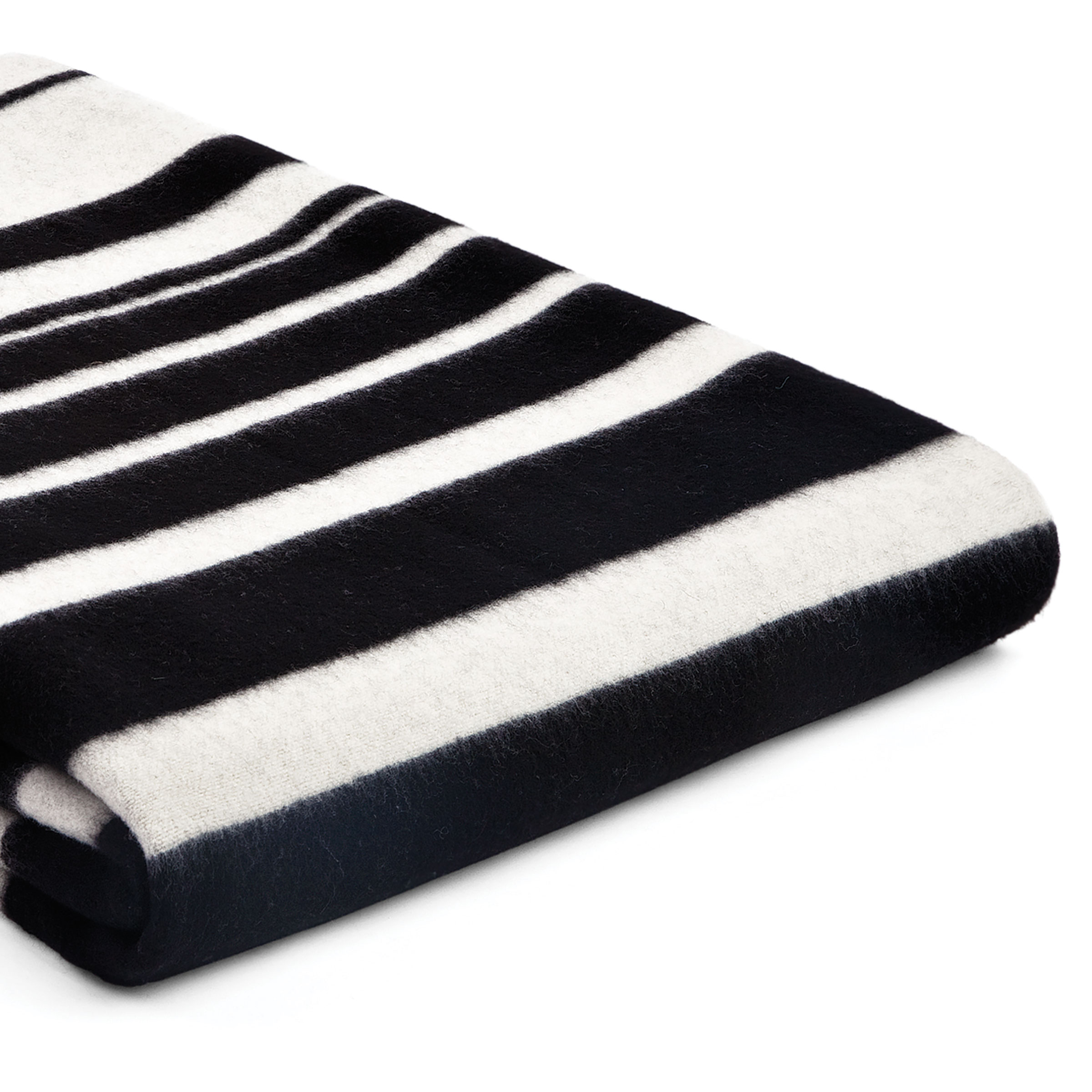 Mrs.Me Deken Blake Katoen - Wol Zwart - Off White 150 x 290 cm