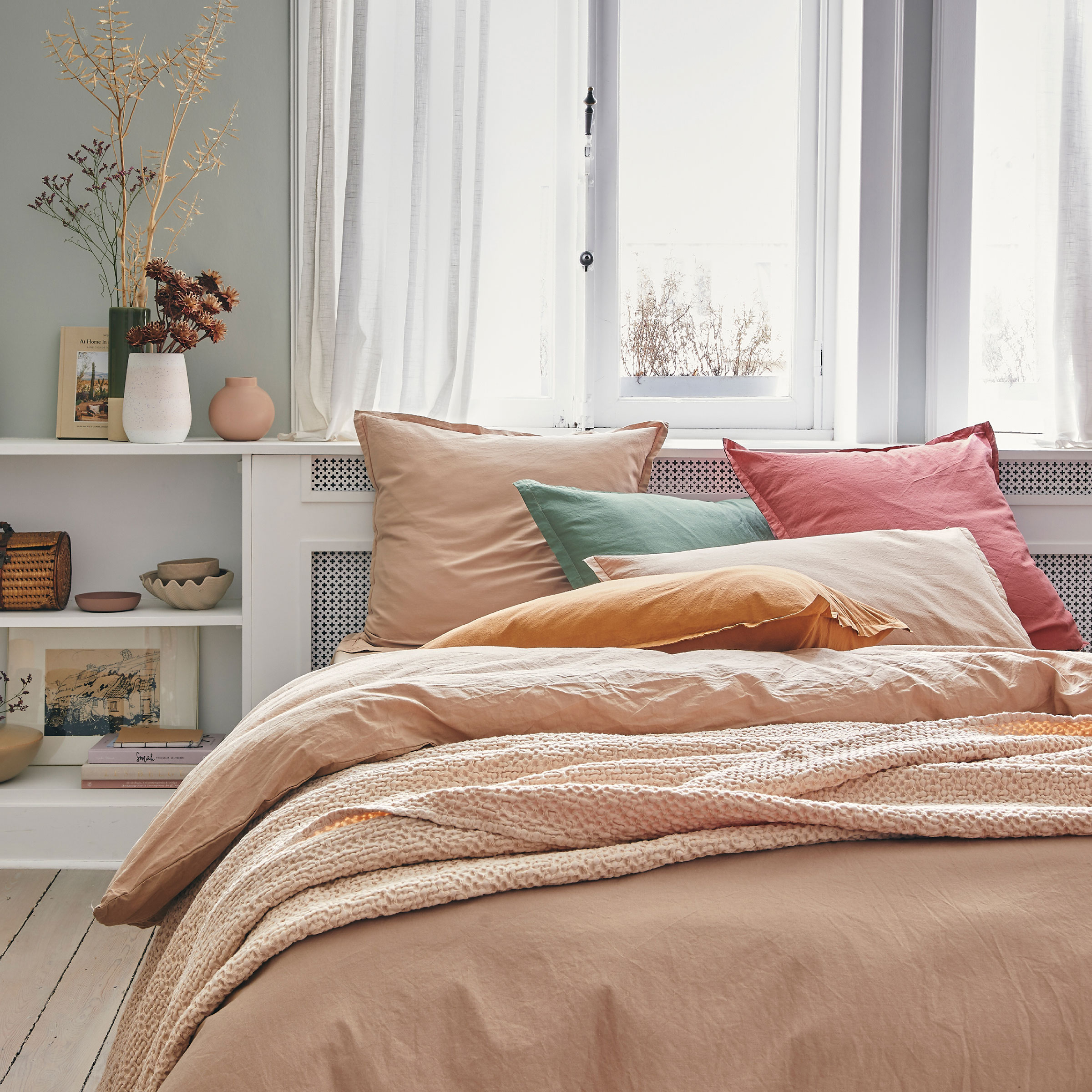 Essix Kussensloop Tout Doux Katoen 145TC Rose Solaire