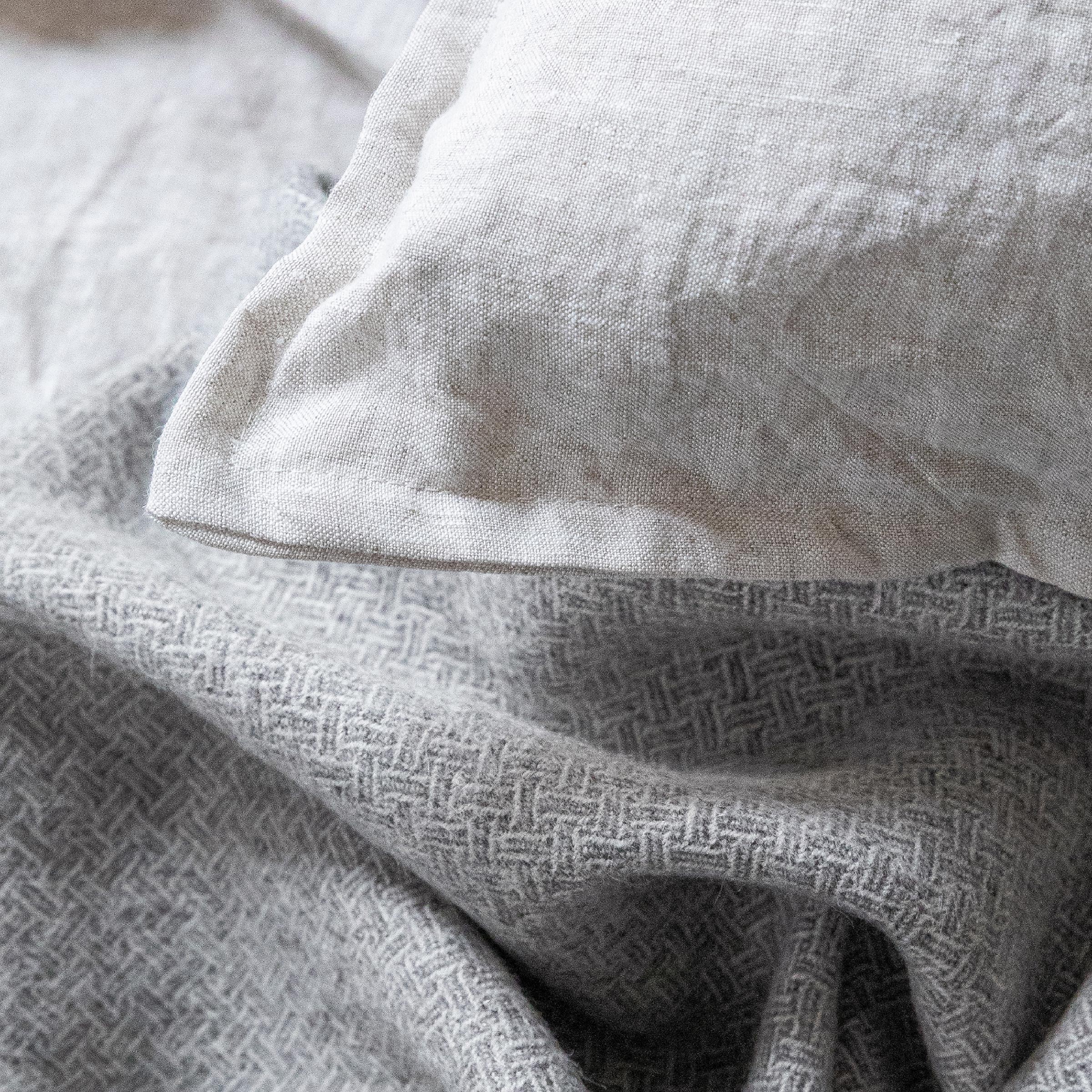 Alexandre Turpault Dekbedovertrek Nouvelle Vague Stonewashed Linnen Wit