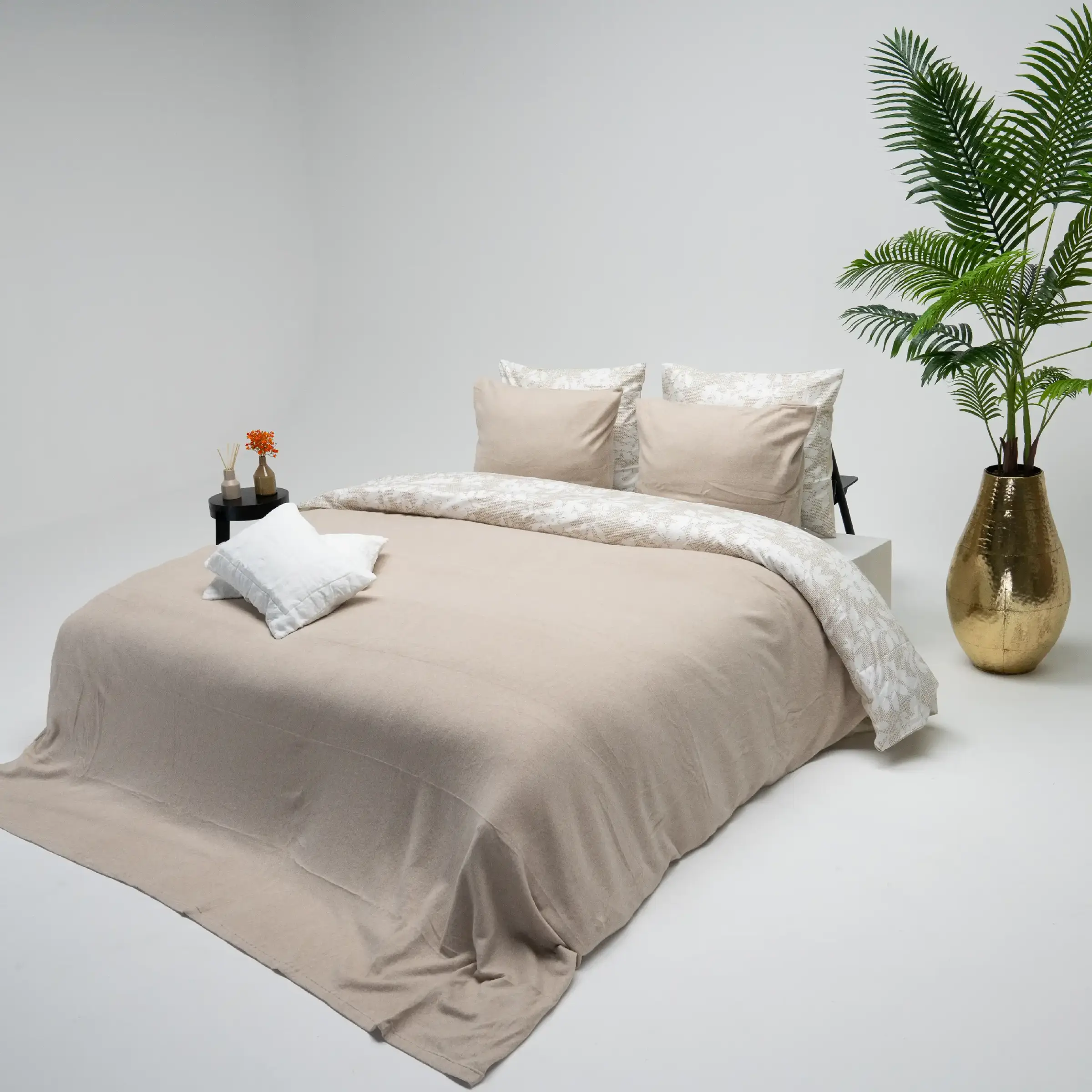 Dommelin Dekbedovertrekset Fleece Camel